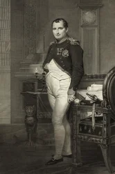Napoleon I in his study, engraved by Jean Nicholas Laugier